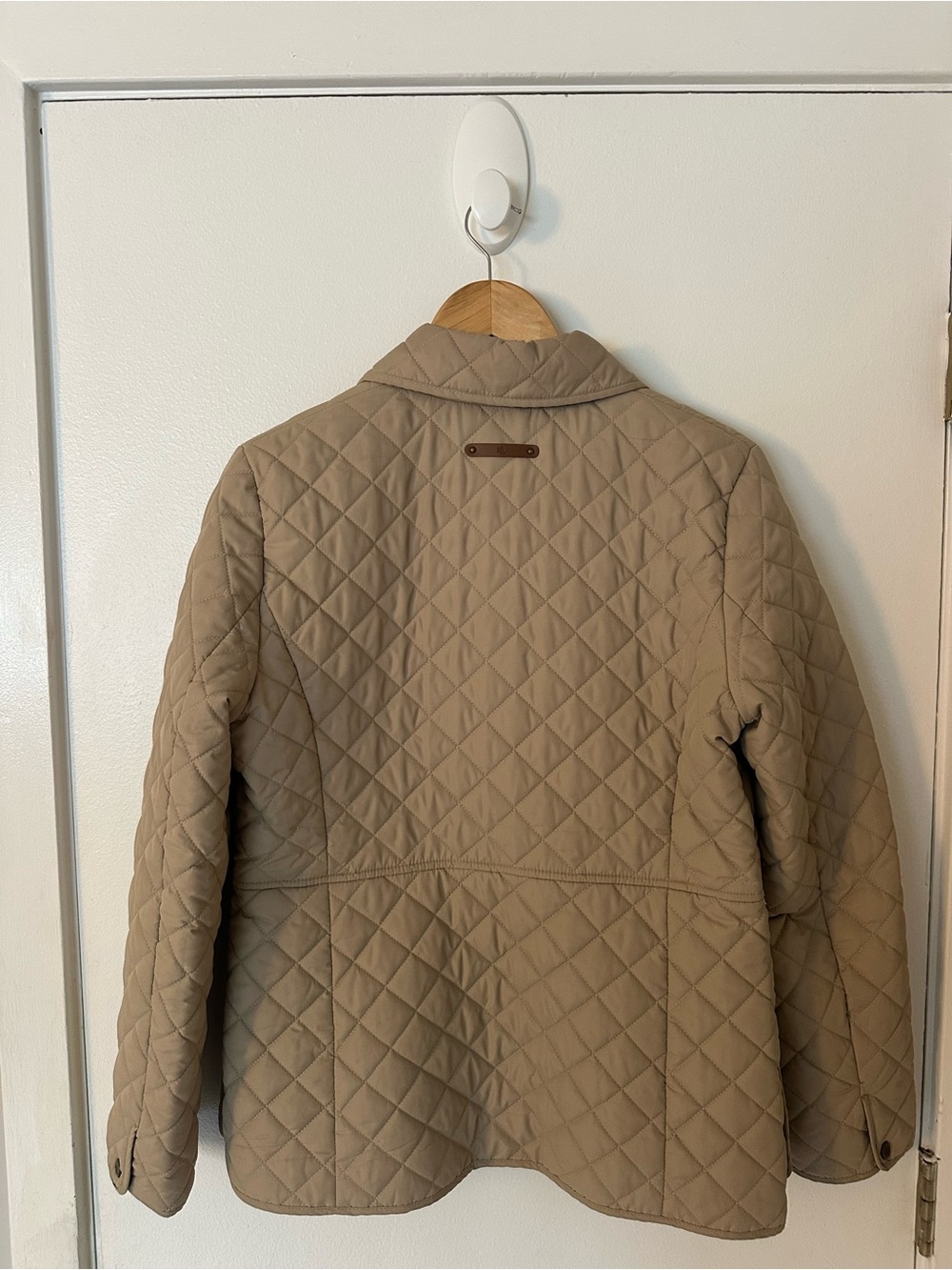 Ralph Lauren Beige Quilted Jacket Women’s Medium Like New - Picture 2 of 5